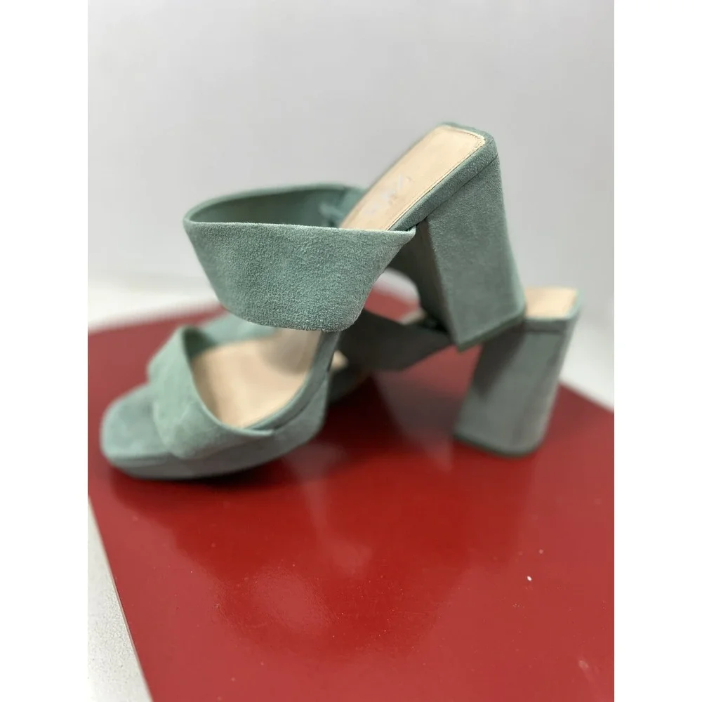 Zara Chunky Heel Women Size‎ EU 37 Turquoise Sandals - Picture 3 of 9
